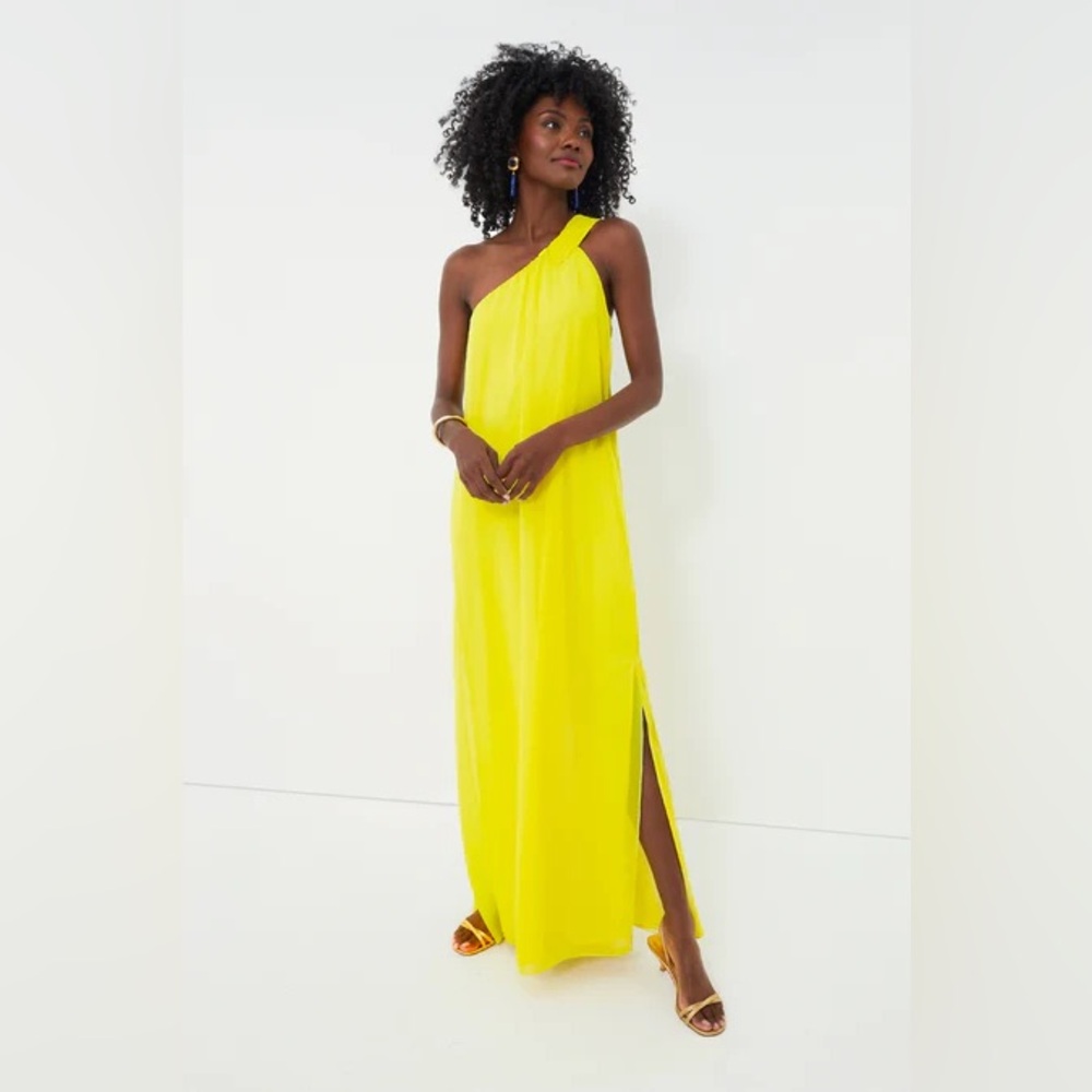Tuckernuck Bright Yellow One-Shoulder Dress